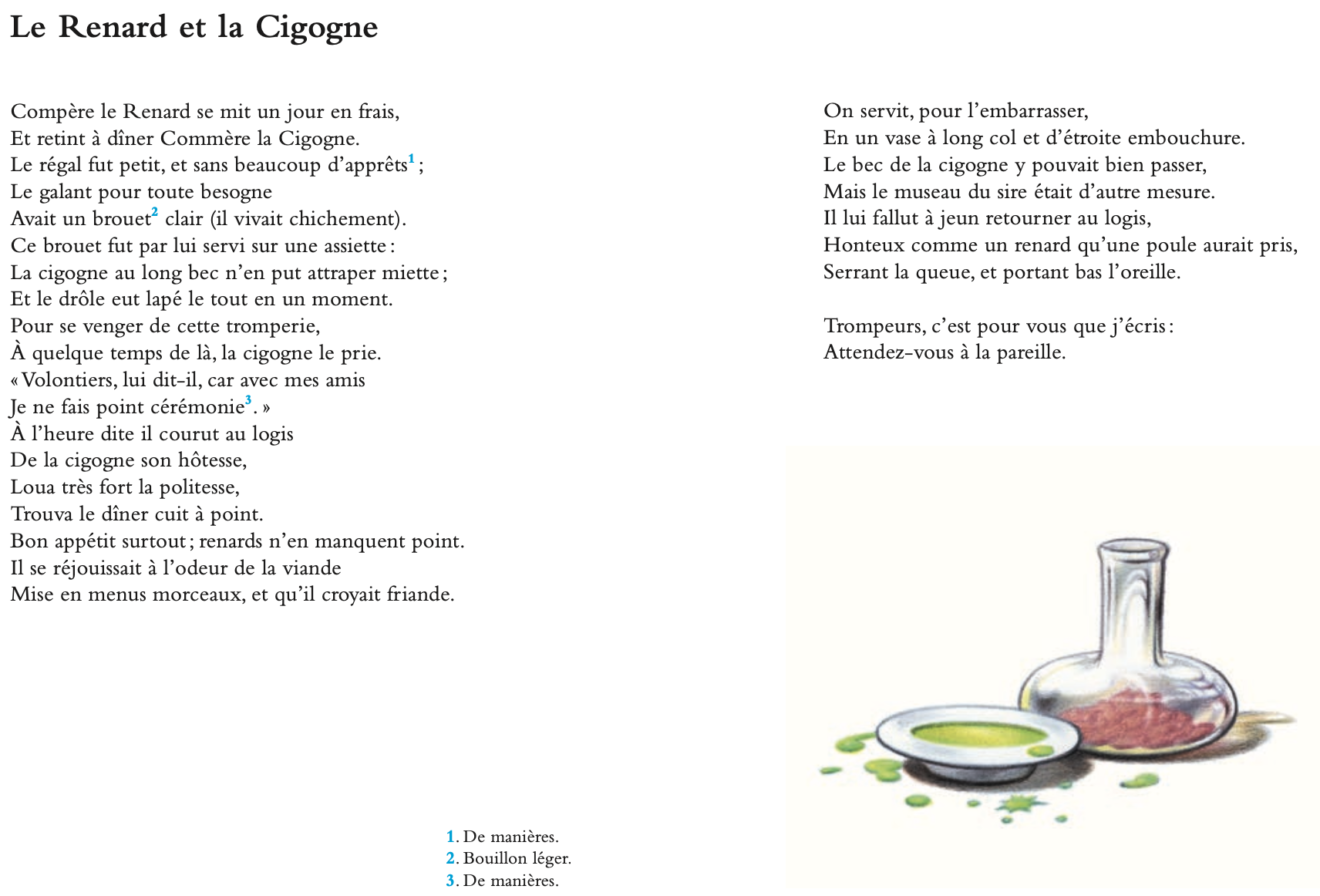 Le renard et la cigogne - Une sorcière m'a dit